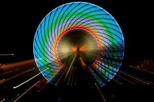 Fotokurs Saarbrücken, Nachtaufnahme Riesenrad